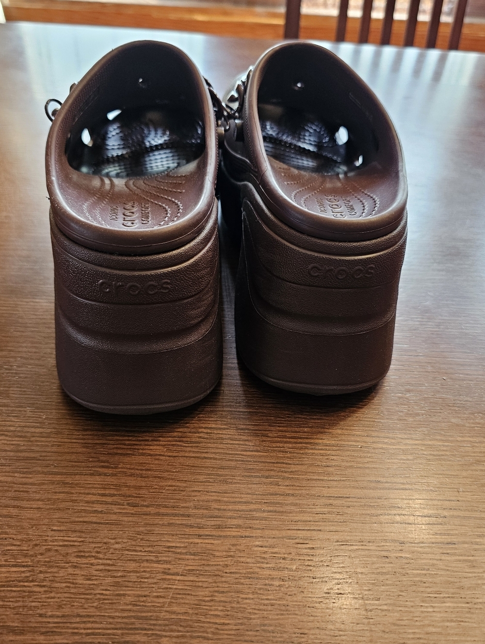 Crocs Siren Chain Heels Dark Cherry Size 10 - Picture 12 of 16